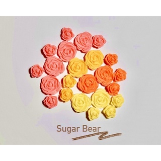 ภาพขนาดย่อของภาพหน้าปกสินค้าดอกกุหลาบ  น้ำตาลตกแต่งเค้ก วาเลนไทน์ จากร้าน sugarbearfactory บน Shopee