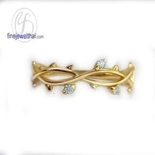 Finejewelthai แหวนเพชร-แหวนเงิน-เพชรสังเคราะห์-เงินแท้-แหวนหมั้น-แหวนแต่งงาน-Diamond Cz-Silver-Wedding-Ring - R1374cz-g