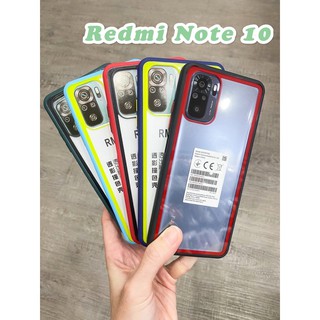 เคสใส ขอบสีกันกระแทก  Redmi Note 10/Note 10s  เคสหลังแข็ง ขอบสี กันกระแทก โชว์ตัวเครื่องสวยๆ