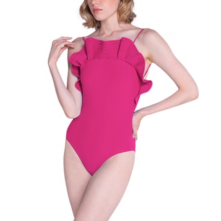 Angelys Balek ชุดว่ายน้ำ Ruffle Swimsuit รุ่น SS22SW005003010 สีชมพู