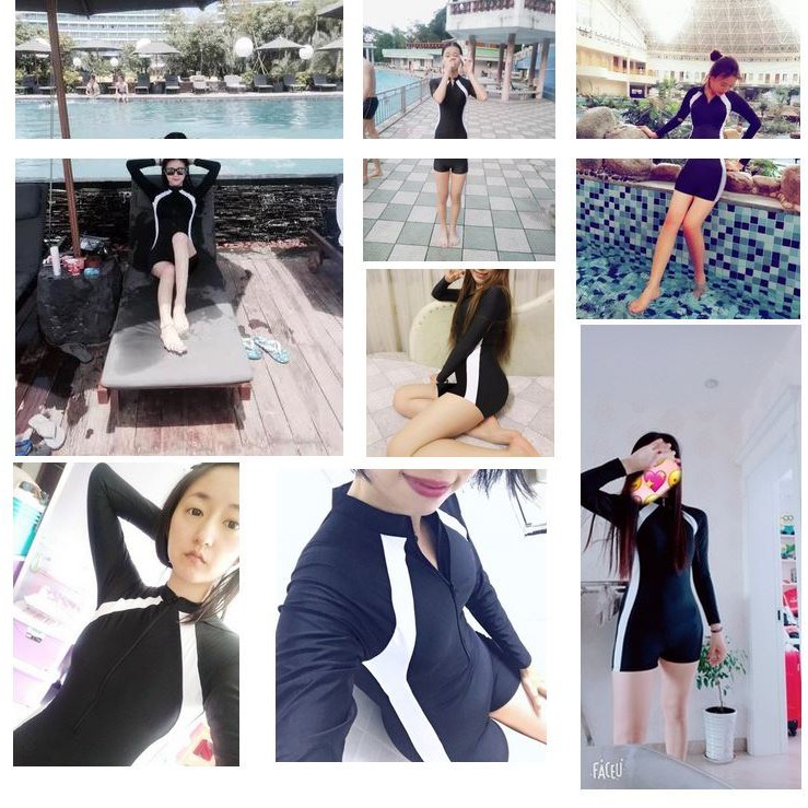 990-ชุดว่ายน้ำวันพีซ-ชุดว่ายน้ำแขนยาว-ขาสั้น-ชุดว่ายน้ำสุดฮิต-s-4xl-ชุดว่ายน้ำกีฬาแฟชั่นเกาหลีขนาดบวกชุดว่ายน้ำผู้หญิง