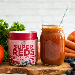 สินค้า พร้อมส่ง Super Reds Energizing Polyphenol Superfood Berry Flavor 200g. Country Farms