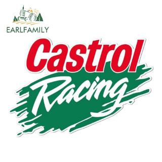 EARLFAMILY 13x8.8cm Castrol Huile Racing JDM Vinyl Stickers Car Window Bumper Decal Waterproof Car Sticker Accessories