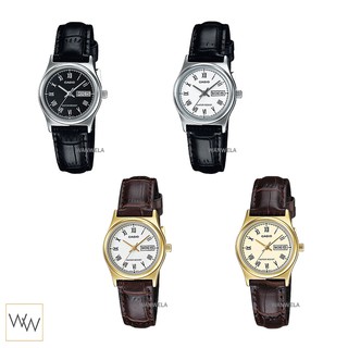 สินค้า ของแท้ นาฬิกาข้อมือ Casio ผู้หญิง รุ่น LTP-V006 สายหนัง