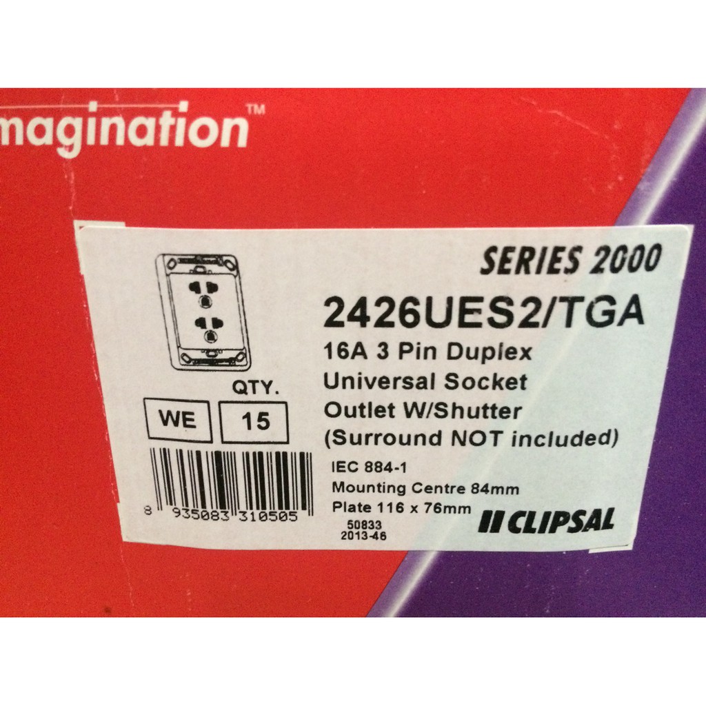 2426ues2-tga-clipsal-schneider-เต้ารับคู่-3ขา-พร้อมม่านนิรภัย