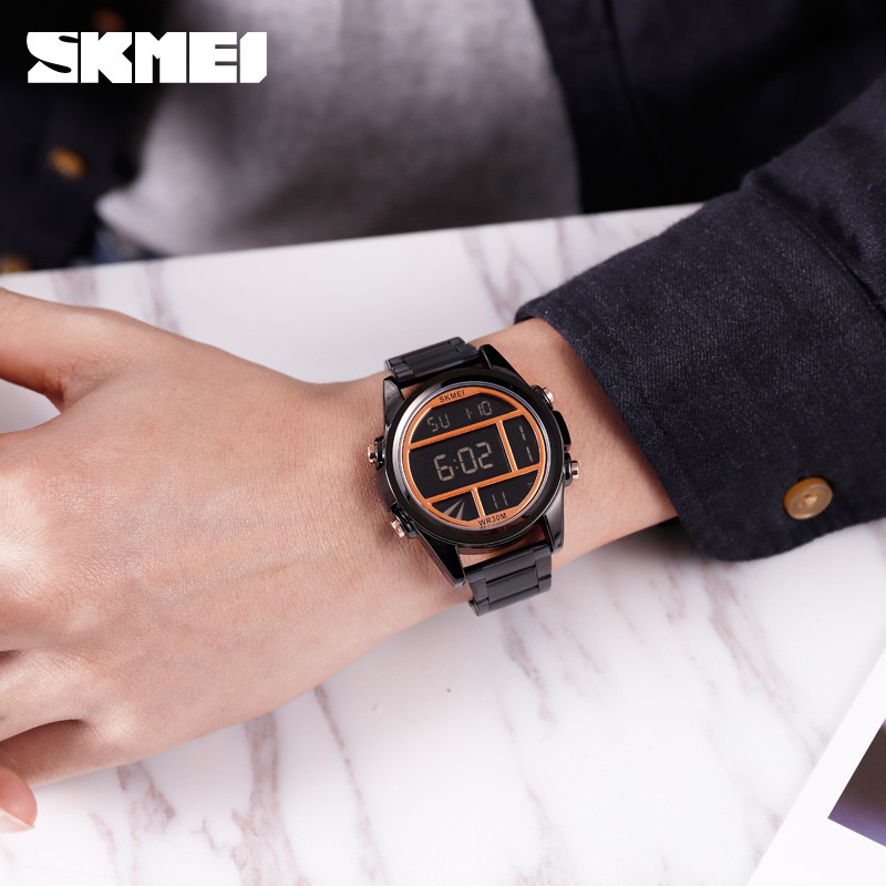 ภาพสินค้าSKMEI นาฬิกาข้อมือผู้ชาย 3ATM กันน้ำ มีกล่อง จากร้าน skimei.th บน Shopee ภาพที่ 3