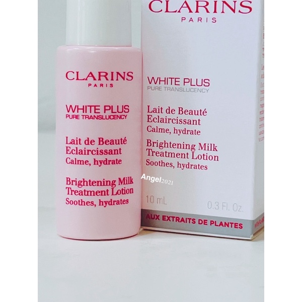 โลชั่นปรับสภาพผิวสว่างใส-clarins-white-plus-brightening-milk-treatment-lotion-10-ml