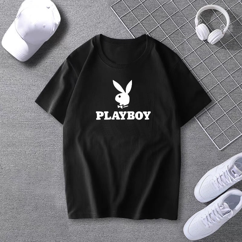 เสื้อทีเชิร์ตเสื้อยืดคอกลมแฟชั่นsportขาว-ดำ-พร้อมส่ง-t-404