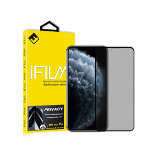 iFilm ฟิล์มกระจก นิรภัย กันมอง เต็มจอ สำหรับ ไอโฟน 15 Pro Max 15Plus 14 13 mini 12 11 Xr Xs SE 6 7 8 Plus ฟิล์มกันเสือก