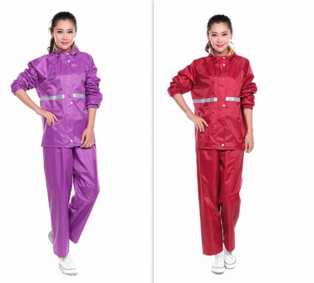 ภาพสินค้าNew Alitech ชุดกันฝน เสื้อกันฝน สีกรมท่า มีแถบสะท้อนแสง รุ่น หมวกติดเสื้อ Waterproof Rain Suit จากร้าน caiyanjie บน Shopee ภาพที่ 6