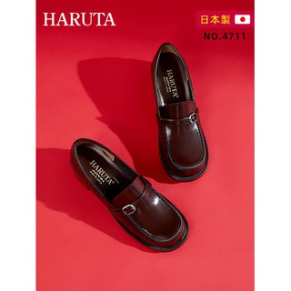 Haruta4711 ญี่ปุ่นสบายๆสไตล์อังกฤษหนากลางส้นรองเท้าหนังขนาดเล็ก รูปนักเรียนญี่ปุ่นหญิง