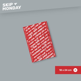 Skip Monday "Thank-you" ซองไปรษณีย์ พลาสติก โพลีเมล บรรจุภัณฑ์ออนไลน์ ร้านค้า 18x24 ซม. (100 แผ่น)