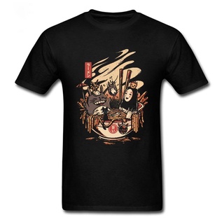 T-shirt  เสื้อยืด พิมพ์ลายการ์ตูนอนิเมะ Miyazaki Hayao Ghibli No Face สไตล์ฮาราจูกุ สตรีท สําหรับผู้หญิงS-5XL