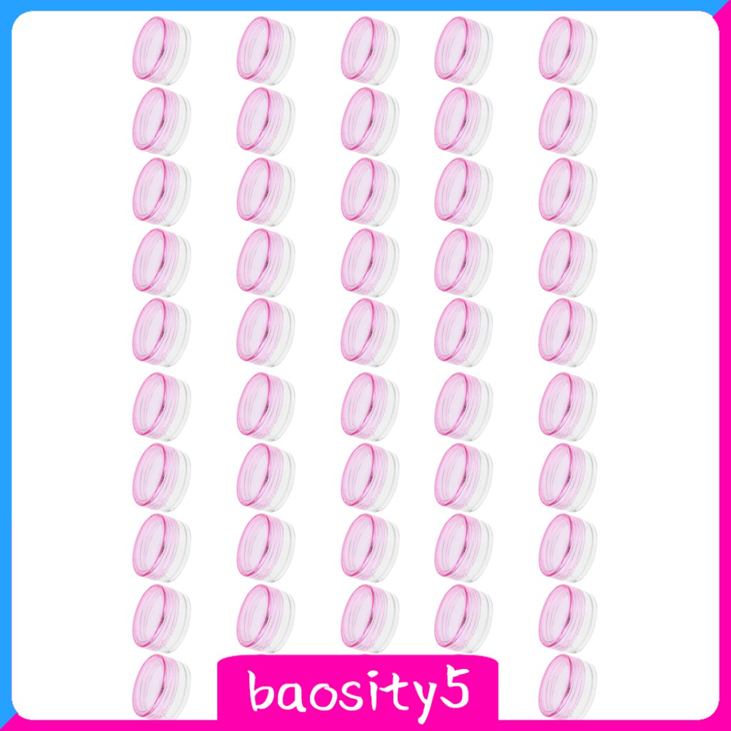 baosity5-50-ชิ้น-3-กรัมกระปุกพลาสติกเปล่าสําหรับใส่ครีมโลชั่นตัวอย่าง