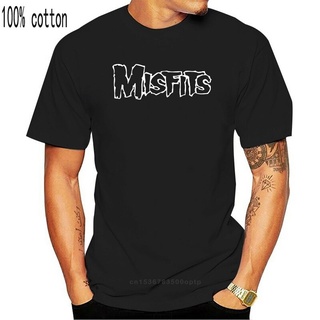 เสื้อยืดสีขาวเสื้อยืด พิมพ์ลายโปสเตอร์วงร็อค The Misfits Concert Tour สีดําS-4XL