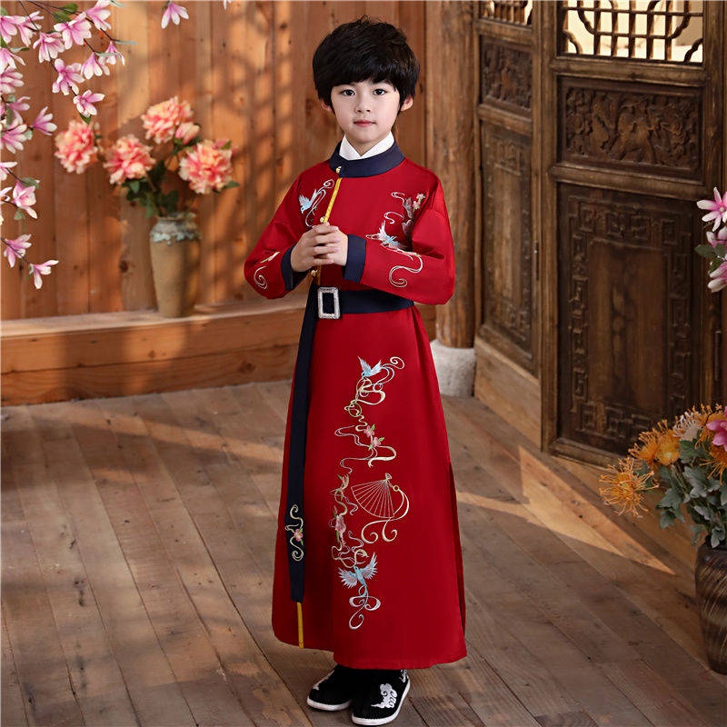 ชุดเด็ก-จีนโบราณ-ชุดโบราณสำหรับเด็กชุดฮั่นฟู2021ฤดูใบไม้ผลิและฤดูใบไม้ร่วงสไตล์จีนย้อนยุคชุดสมัยราชวงศ์ถังสำหรับเด็ก