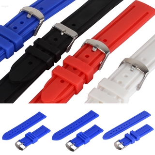 💗Aiong💗20/22/24mm Silicon Wrist Watch Band Strap for Sport Watch Mens Unisex 4 Colors