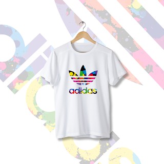 HH Adidas เสื้อยืดสีขาว ลายคลาสสิค 6 สไตล์ cotton 100% ใส่ได้ทั้งหญิงและชาย Unisex เสื้อยืดผ้าฝ้าย