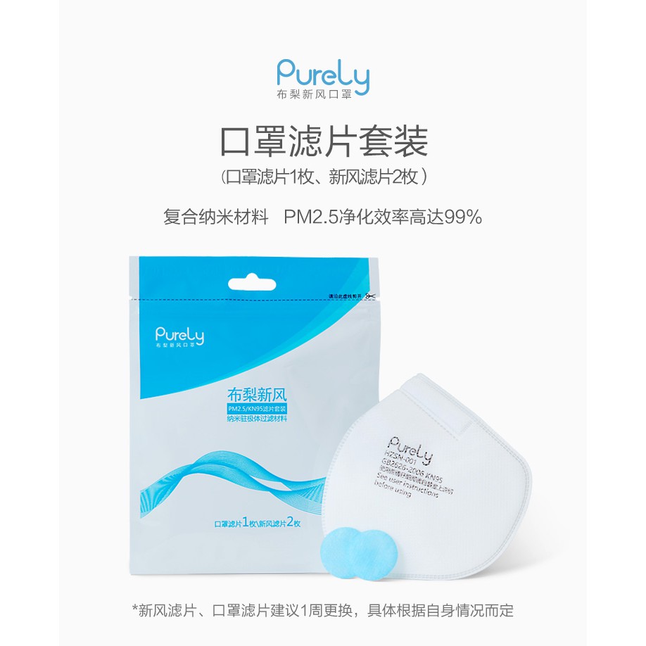 Purely Mask Filter Kit (10 Set) - ชุดกรองหน้ากากพัดลมป้องกันฝุ่น Purely ...