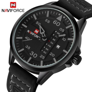 ภาพขนาดย่อของสินค้าNaviforce 9074 นาฬิกาข้อมือควอตซ์ลําลอง สายหนัง สไตล์ทหาร หรูหรา สําหรับบุรุษ