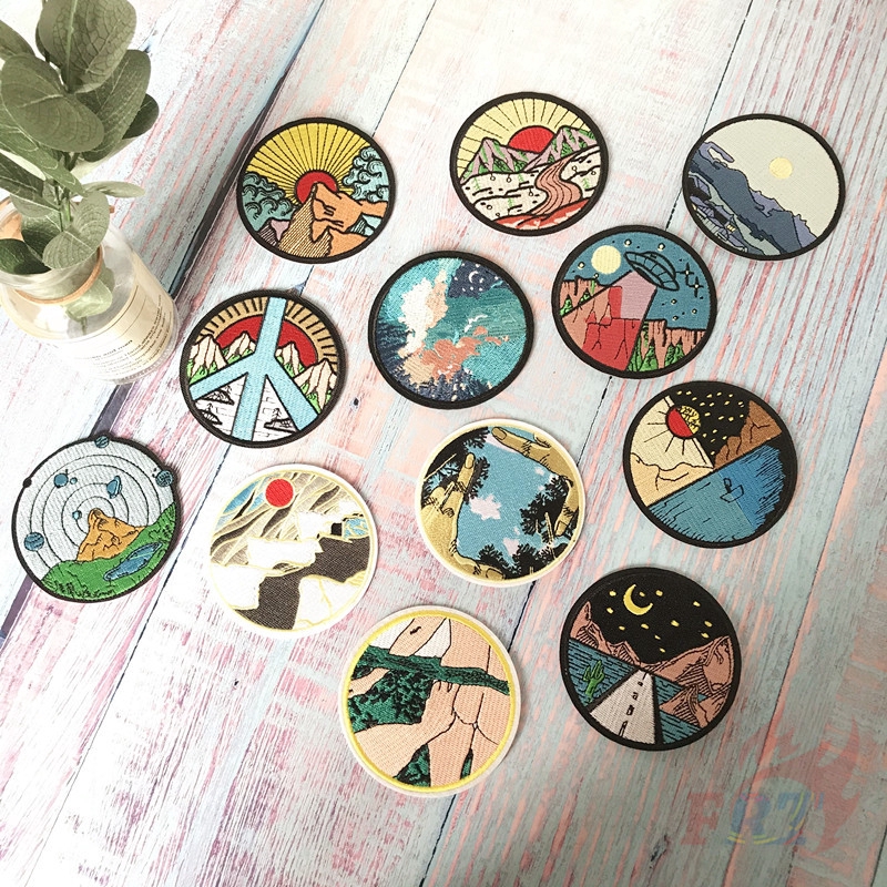 ภาพสินค้าVSCO - OutdoorSunrise & Sunset Iron-on Patch  1Pc DIY Sew on Iron on Badges Patches จากร้าน frt_best.th บน Shopee ภาพที่ 5