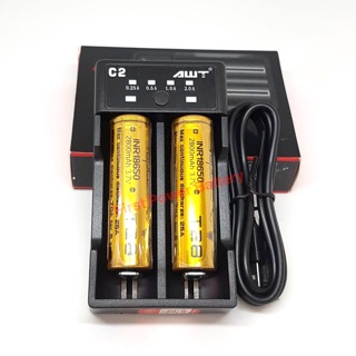 AWT C2 +Vapcell G28 INR18650 2800mAh Max PD:70A 2ก้อน