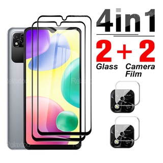 4in1 Tempered Glass For Xiaomi Redmi 10A 10C 10 India note 10s 10 11 pro max 10t 10 t 4G 5G global screen Protector camera Film