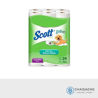 (แพ็ค 24 ม้วน) Scott Extra Big Roll Tissue กระดาษชำระ สก๊อตต์ เอ็กซ์ตร้า บิ๊กโรล ขนาดความยาวพิเศษ