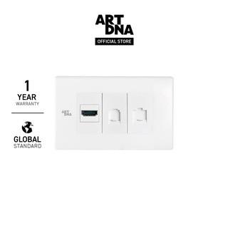 ART DNA รุ่น C3 HDMI+ Computer CAT6+Telephone Socket Size S สีขาว design switch สวิตซ์ไฟโมเดิร์น สวิตซ์ไฟสวยๆ