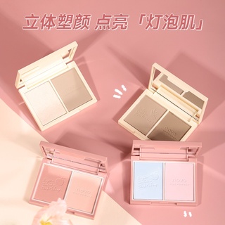 NOVO 5766 SOFT THREE-DIMENSIONAL TWO-COLOR CONTOUR PALETTE โนโว คอนทัวร์ พาเลต 2สี