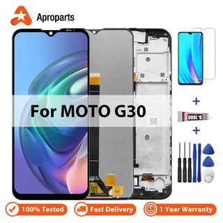 อะไหล่หน้าจอสัมผัสดิจิทัล LCD แบบเปลี่ยน สําหรับ Motorola Moto G10 G30 MotoG30 XT2129-1 XT2129-2