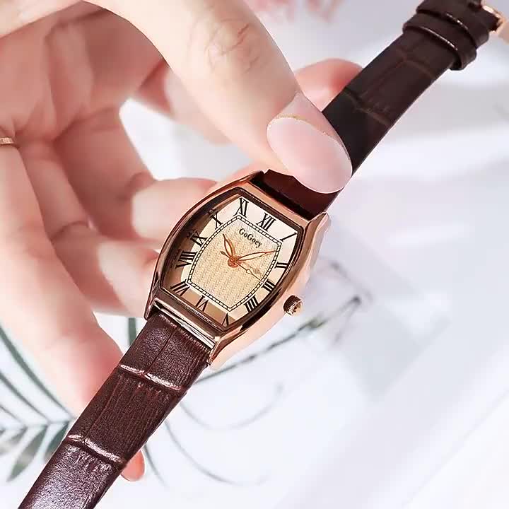 นาฬิกาข้อมือควอทซ์-อิเล็กทรอนิกส์-กันน้ํา-แบบเรียบง่าย-แฟชั่นเรโทร-สไตล์เกาหลี-สําหรับผู้หญิง