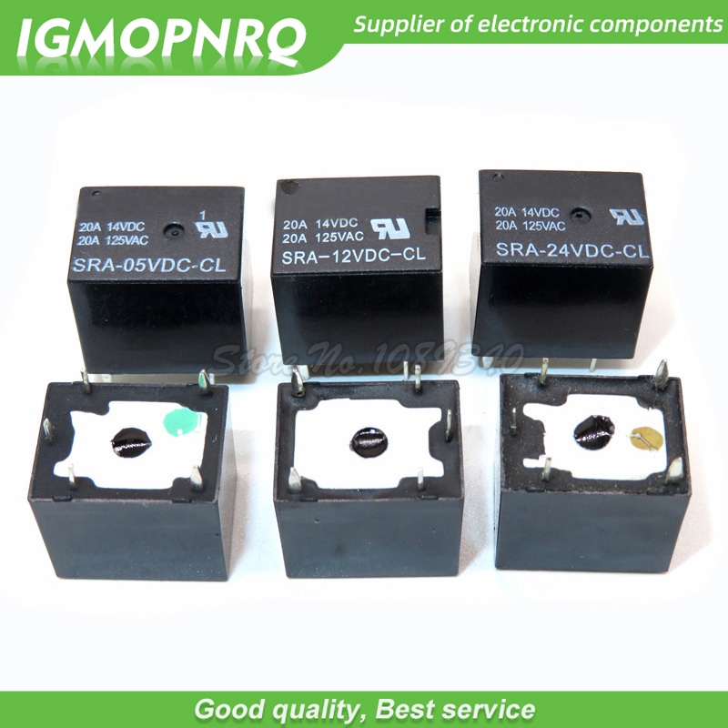 รีเลย์ SRA-12VDC-CL SRA-05VDC-CL SRA-24VDC-CL 5PINS 12v 5v 24v DC T74 ...
