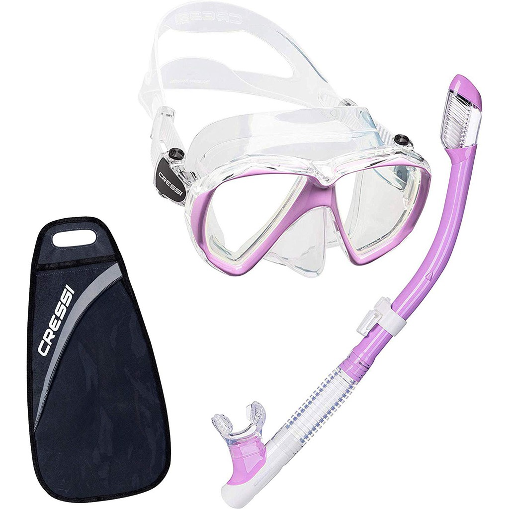 cressi-set-of-ranger-mask-and-tao-dry-snorkel-clear-ชุดอุปกรณ์ดำน้ำ-หน้ากาก-พร้อมท่อหายใจใต้น้ำ-อุปกรณ์ดำน้ำ