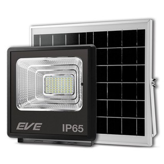 ไฟสปอทไลท์ภายนอก สปอทไลท์ SOLAR CELL EVE 40 วัตต์ สีดำ โคมไฟภายนอก โคมไฟ หลอดไฟ GARDEN LAMP 580862 EVE ALUMINIUM/GLASS M