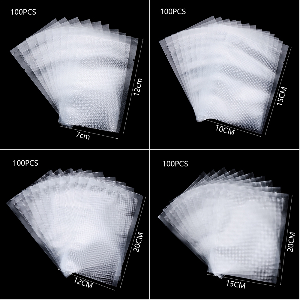 ถุงซีลสุญญากาศอุปกรณ์สําหรับเก็บอาหาร-100-ชิ้น