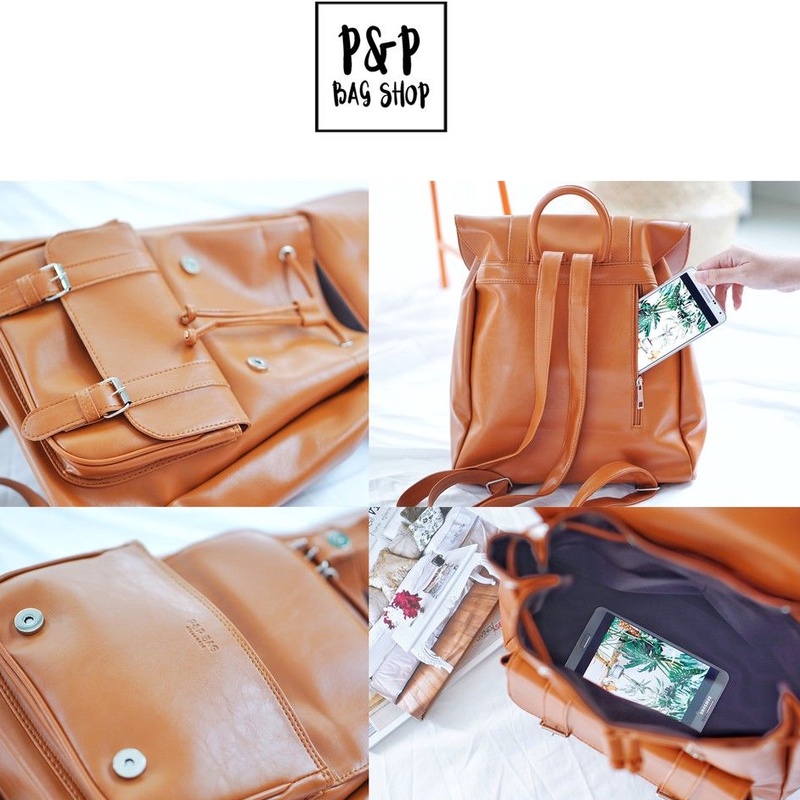 ภาพสินค้าส่งฟรี    P&P Korean backpack  กระเป๋าเป้พร้อมส่ง จากร้าน pandp_shop บน Shopee ภาพที่ 2