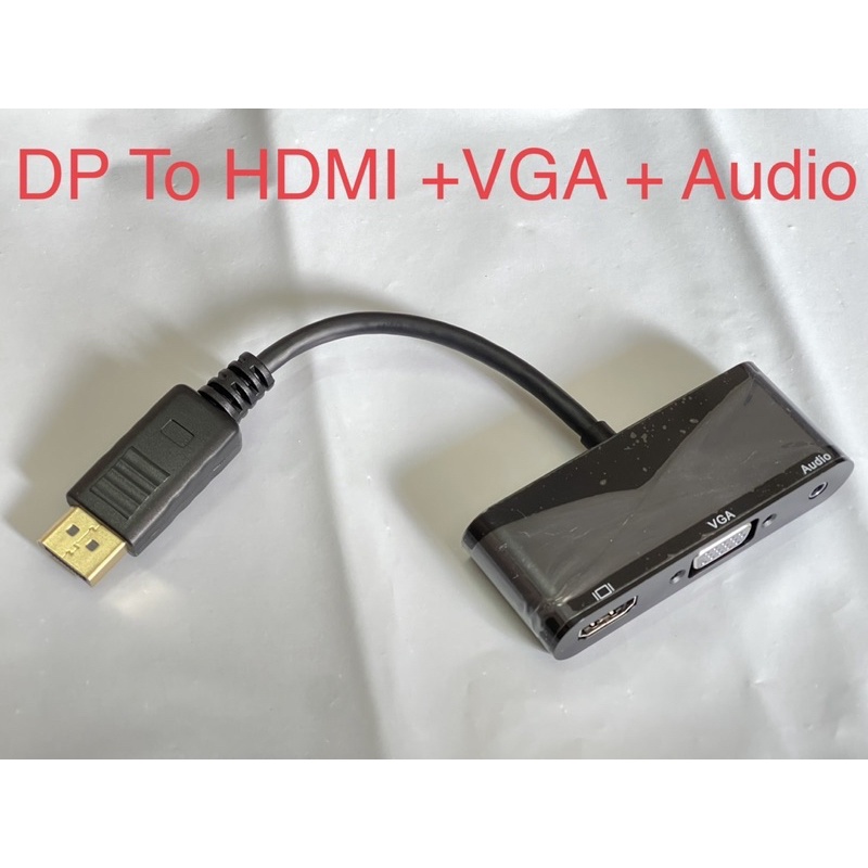 1080p-60hz-displayport-to-hdmi-vga-aux-อะแดปเตอร์ชายชุบทอง-dp-ถึงสาย-hdmi-สำหรับ-pc-แล็ปท็อป-hd-โปรเจคเตอร์