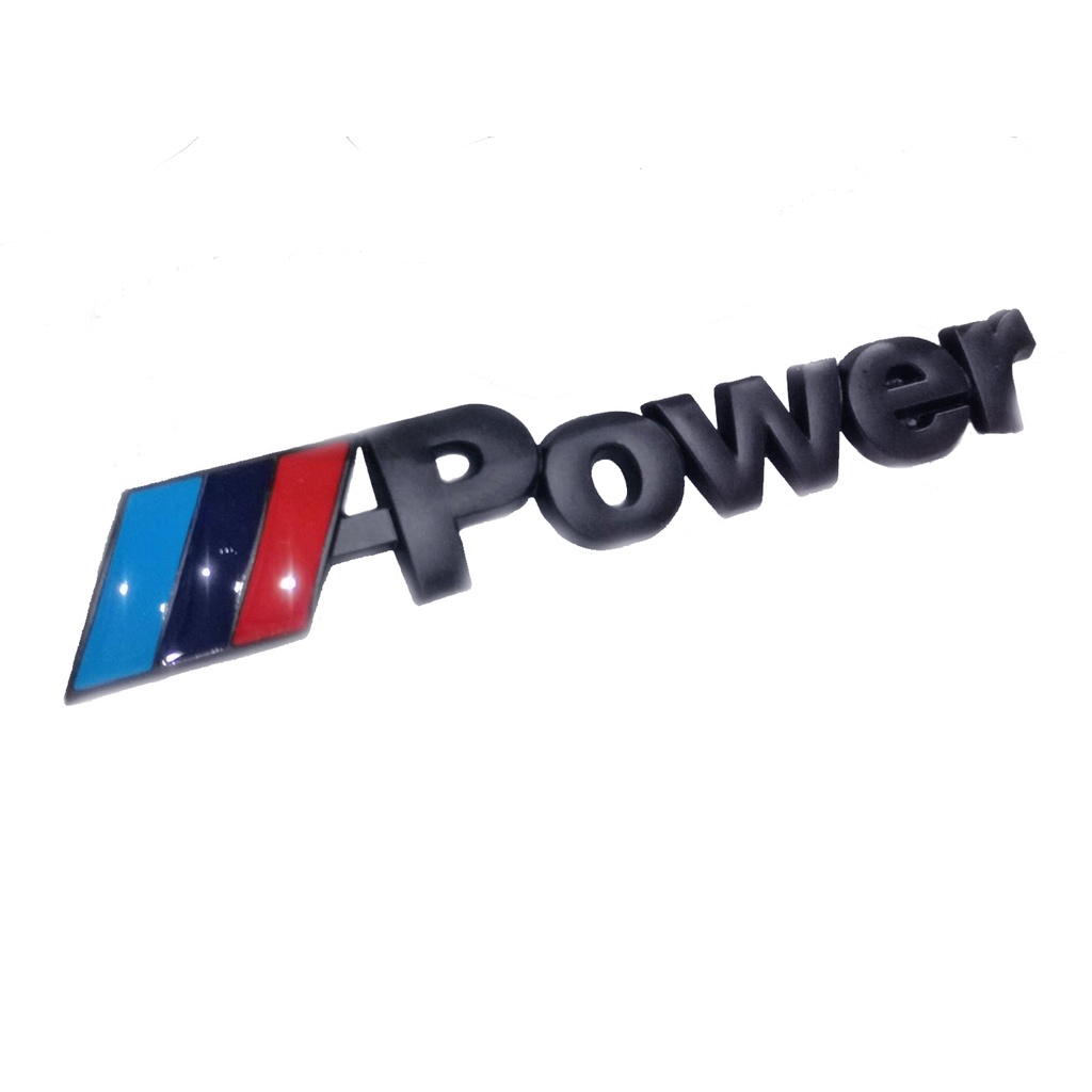 logo-power-ใส่-bmw-โลโก้-power-งานโลหะ-ตัวแพง-สีดำด้าน-มีบริการเก็บเงินปลายทาง