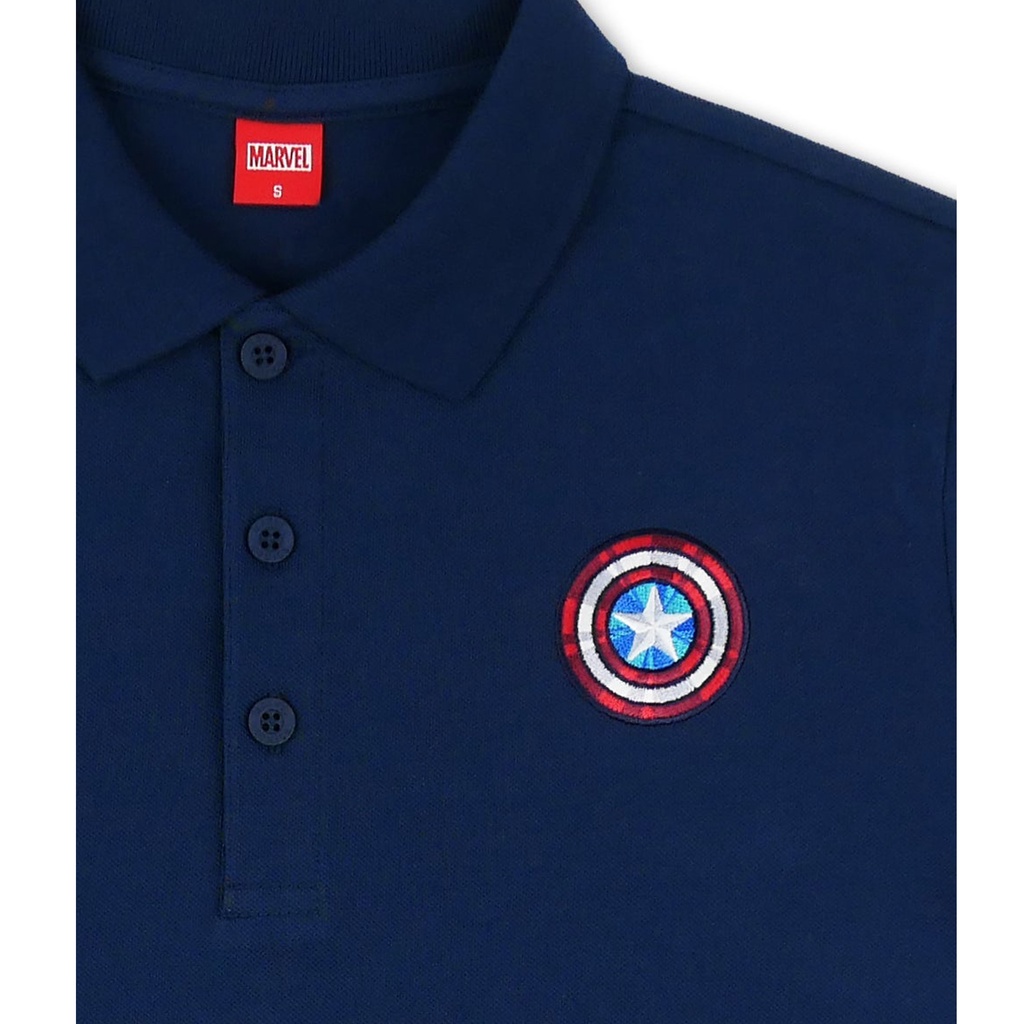 ภาพสินค้าMarvel Men polo shirts Spider-man Captain America - เสื้อโปโลมาร์เวลผู้ชาย ลายสไปร์เดอร์แมน กัปตันอเมริกา สินค้าลิขสิทธ์แท้100% characters studio จากร้าน charactersstudio บน Shopee ภาพที่ 3