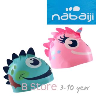 Nabaiji หมวกว่ายน้ำซิลิโคน ออกแบบ น่ารักๆ สีสรรสดใส