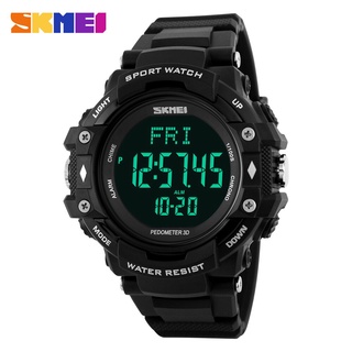 SKMEI Men Sport Watch Pedometer Heart Rate Monitor Calories Counter 50M Waterproof LED Display Digital Watch