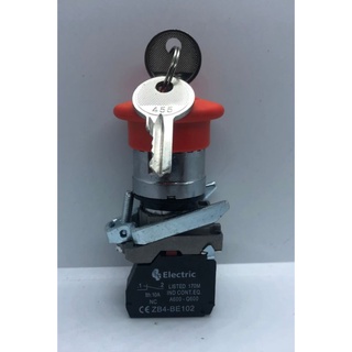 สวิทช์กุญแจ รุ่นXB4-BS1-42 1no Push Button Switch ขนาด22มิล สินค้าคุณภาพดีเยี่ยม
