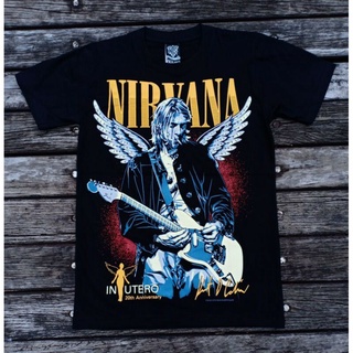 เสื้อยืดโอเวอร์ไซส์เสื้อยืดผ้าฝ้าย 17R302 NTS NIRVANA INUTERO 20TH ANNIVERSARY KURT COBAIN LIMITED EDITIONS-4XL