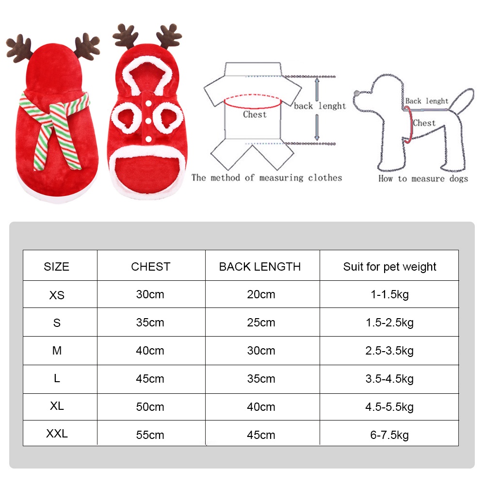 เสื้อผ้าสัตว์เลี้ยง-เสื้อโค้ท-ผ้าพันคอ-ลายคริสต์มาส-ขนาดเล็ก-กลาง-อบอุ่น-สําหรับสุนัข-แมว
