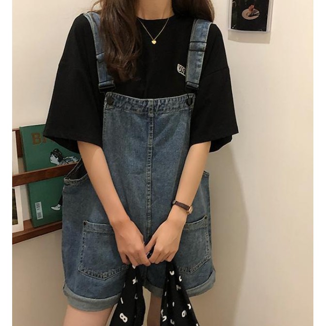 ภาพสินค้าพร้อมส่ง  กางเกงเอี๊ยมยีนส์ขาสั้นทรงหลวมสไตล์เกาหลีหญิงพลัสไซส์ จากร้าน 1inu4yoecf14_kewm10m7n0v9no5 บน Shopee ภาพที่ 6
