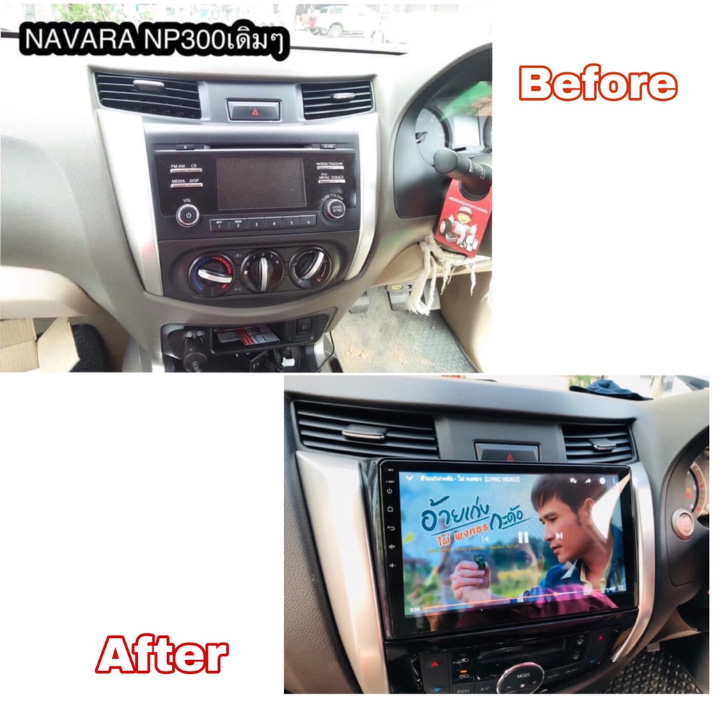 จอแอนดรอยด์-จอandroidติดรถยนต์-จอขนาด-10-ตรงรุ่น-nissan-navara-np300-2014-2018-android-10-ram-2gb-rom-32gb-จอกระจก-ips