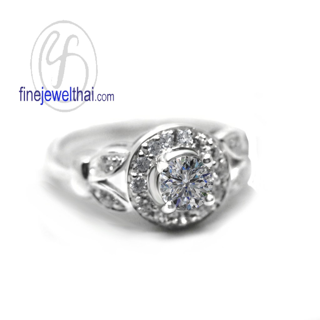 finejewelthai-แหวนเพชร-แหวนเงินแท้-แหวนวินเทจ-vintage-diamond-cz-silver925-ring-r1327cz