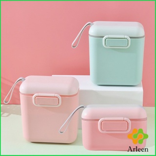 Arleen กล่องเก็บนมผงสำหรับเด็กทารก กระปุกใส่นมผงมีที่เก็บช้อน Milk powder bucket