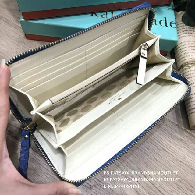 พร้อมส่งความสวย-new-arrival-kate-spade-new-york-womens-zips-walletแท้-outlet